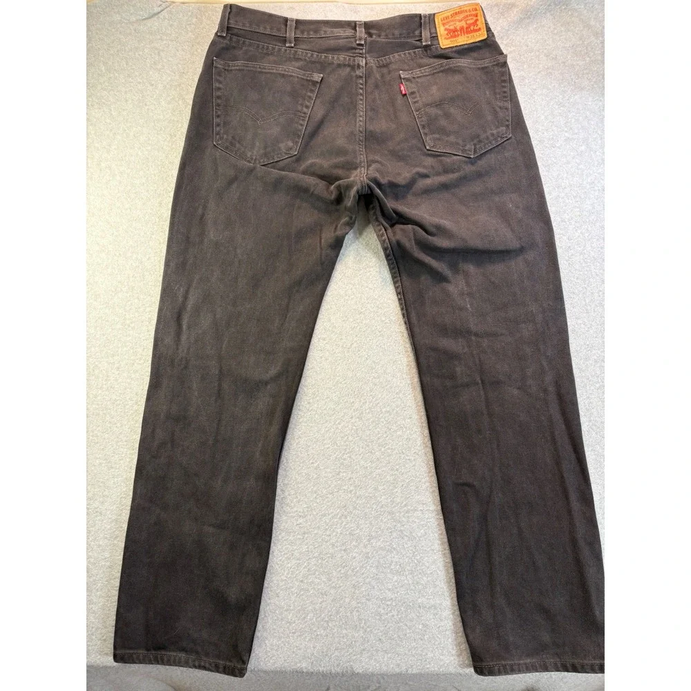 Levis 505 Regular Fit Black Denim Jeans‎ Mens 38x34 00505-0260 Straight Leg